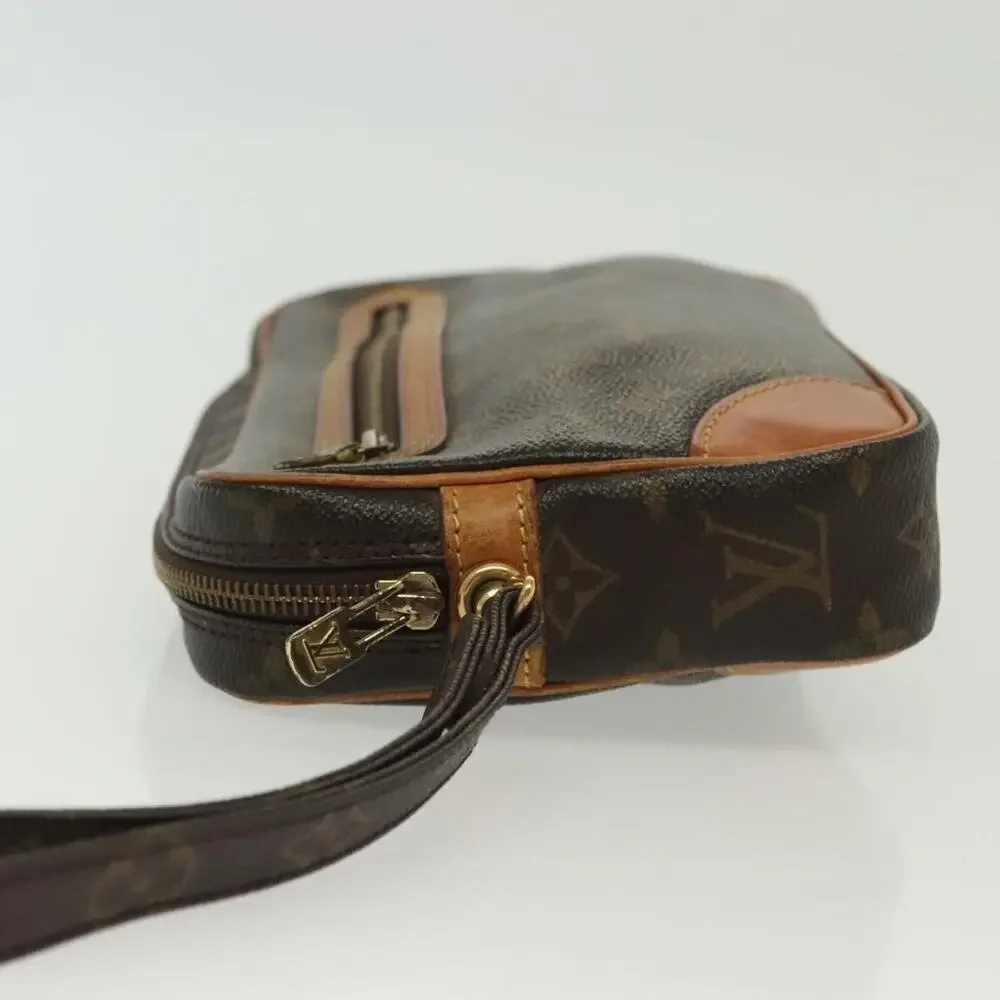 Louis Vuitton Monogram Marly Dragonne GM Clutch Bag Brown